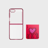 Keith Haring love Suit Case for Galaxy Z Flip5_Heart